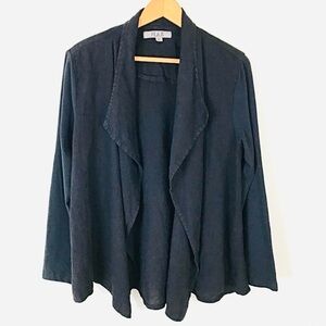 Flax Linen Open Front Summer Blazer Jacket